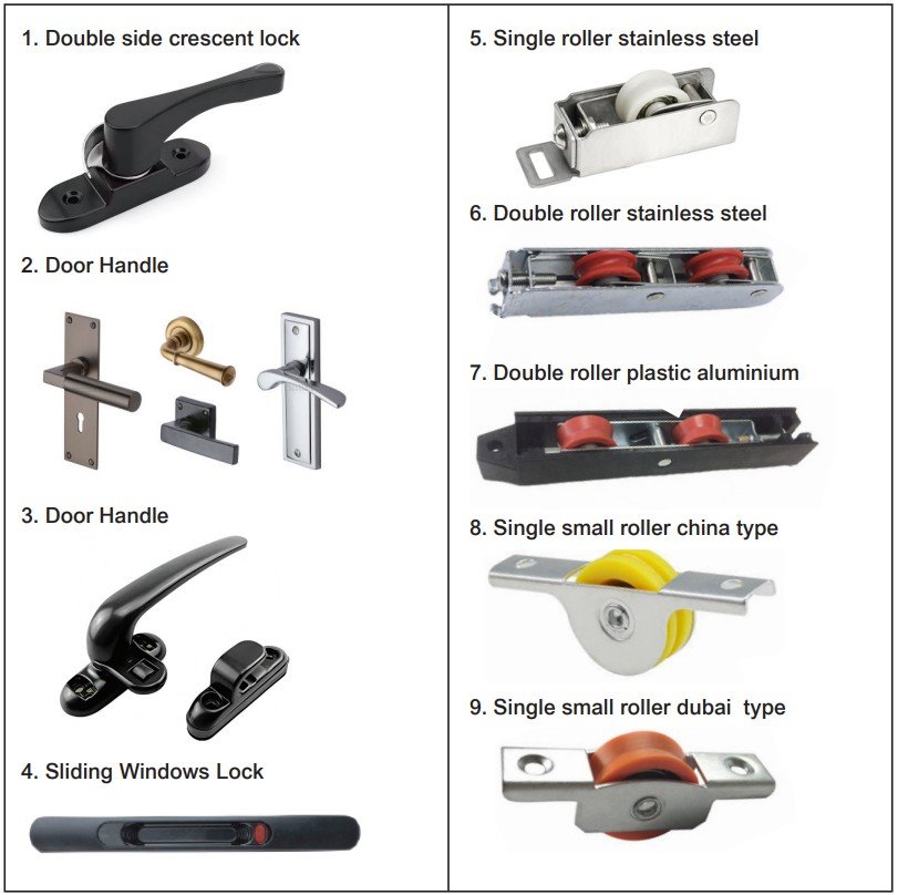 Aluminium and Stainless Steel Accessories
